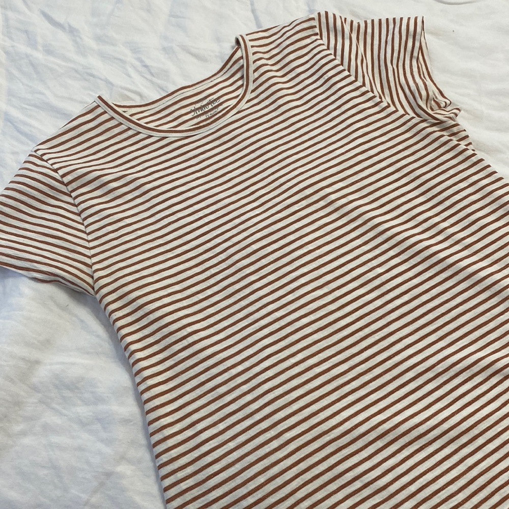 Copper striped tee shirt